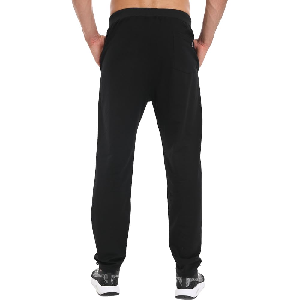 Tansozer Jogging Homme Pantalons de Survêtement Hommes Coton avec Poches Zippées