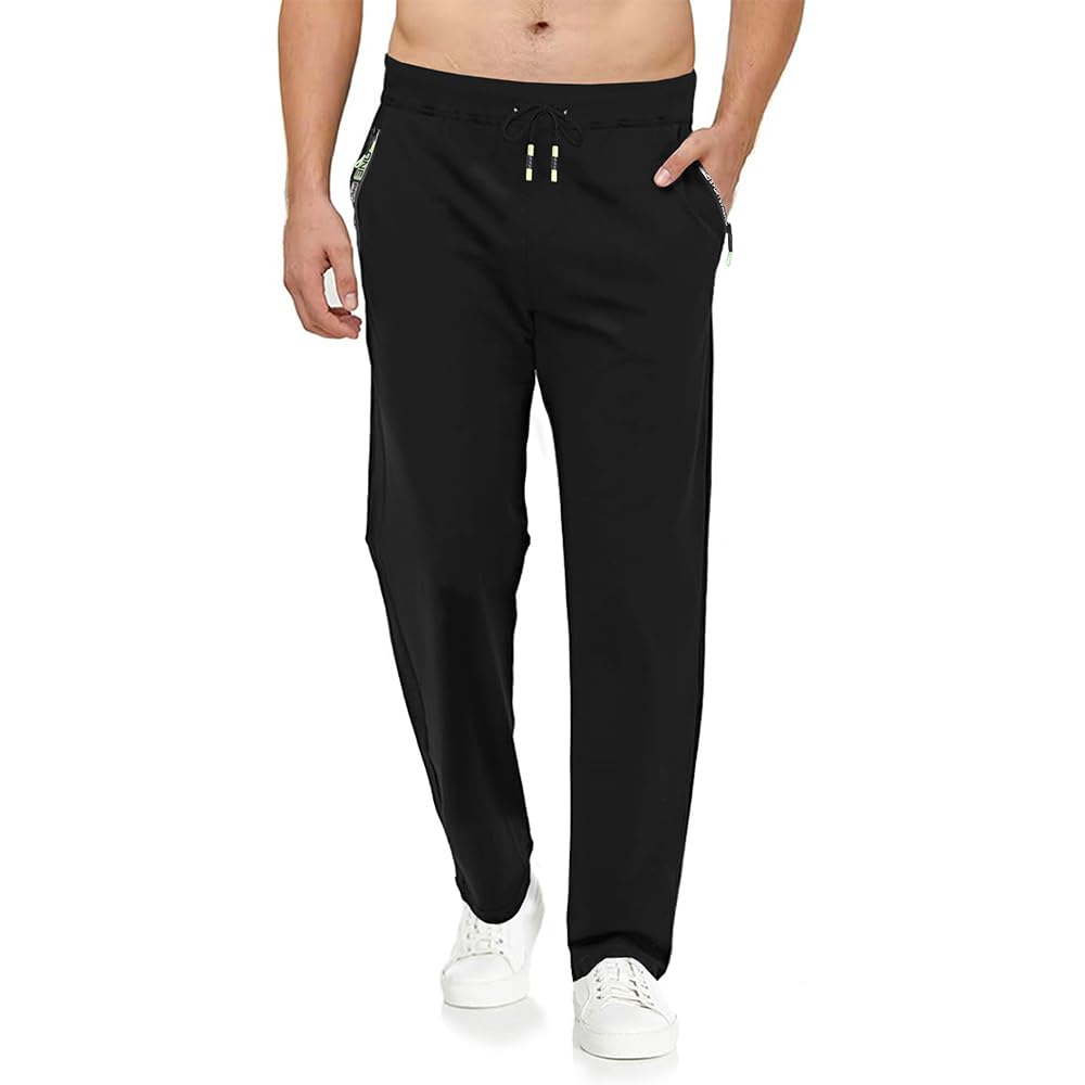Tansozer Jogging Homme Pantalons de Survêtement Hommes Coton avec Poches Zippées
