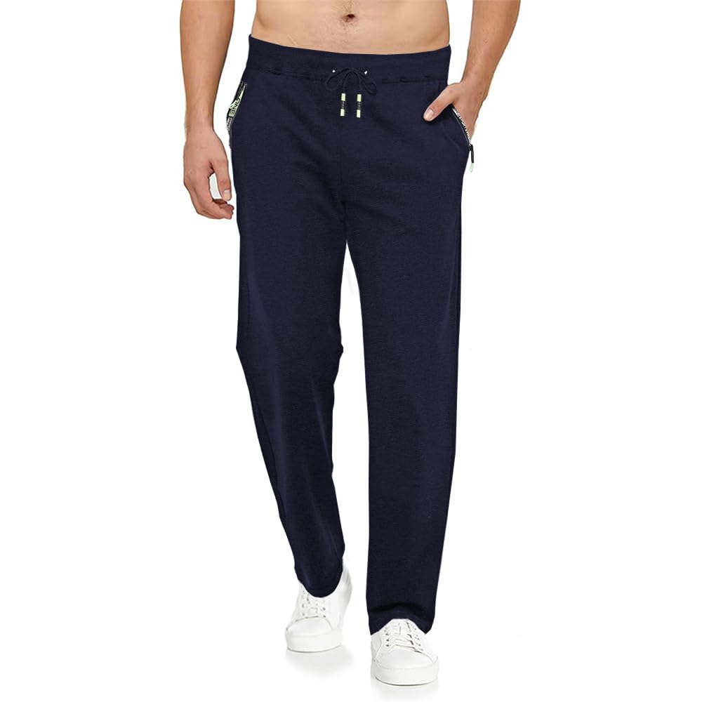 Tansozer Jogging Homme Pantalons de Survêtement Hommes Coton avec Poches Zippées