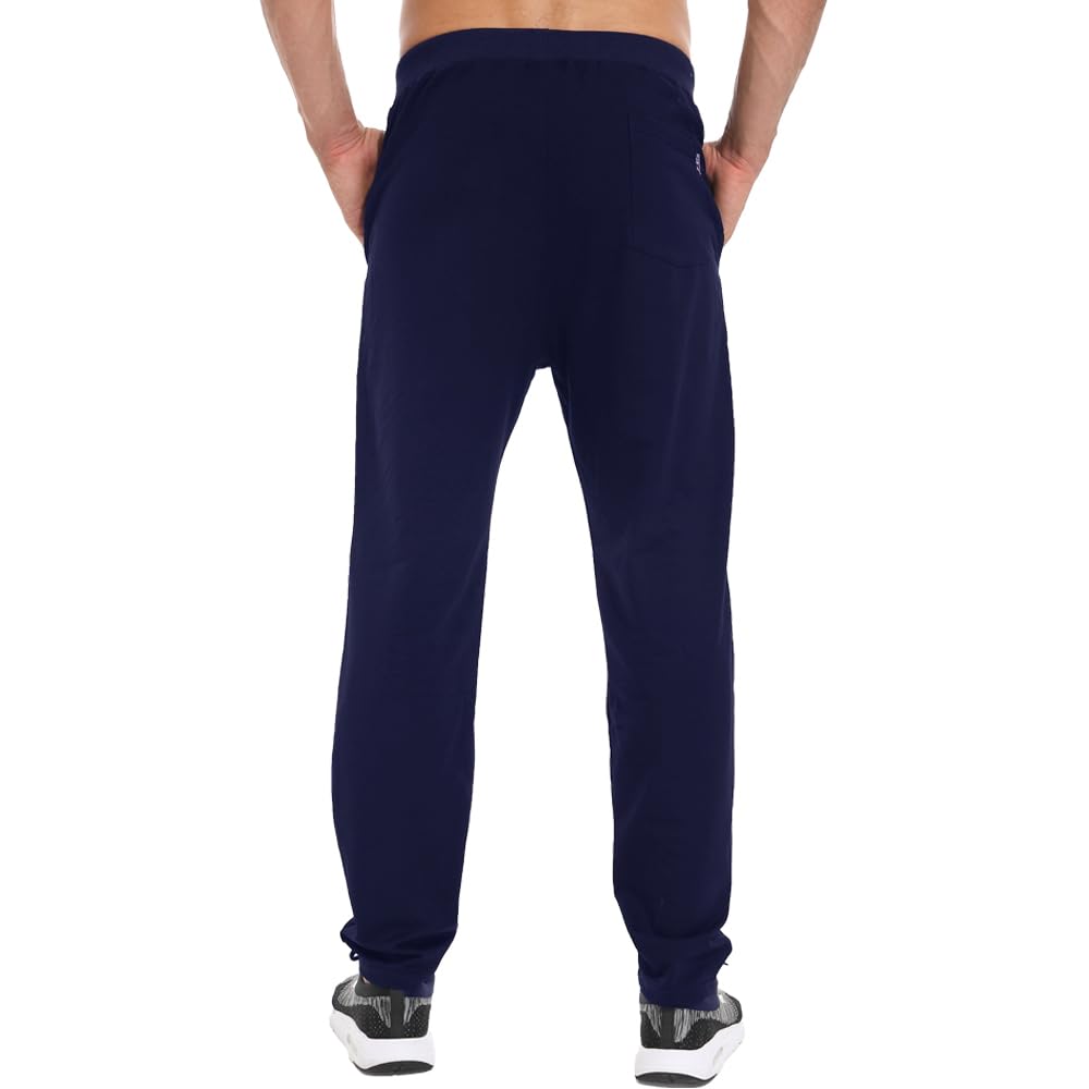 Tansozer Jogging Homme Pantalons de Survêtement Hommes Coton avec Poches Zippées