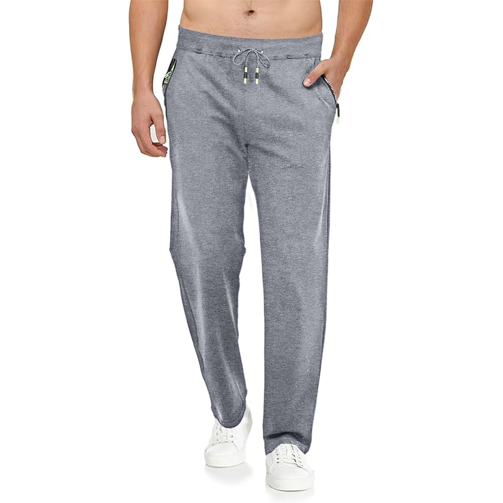 Tansozer Jogging Homme Pantalons de Survêtement Hommes Coton avec Poches Zippées