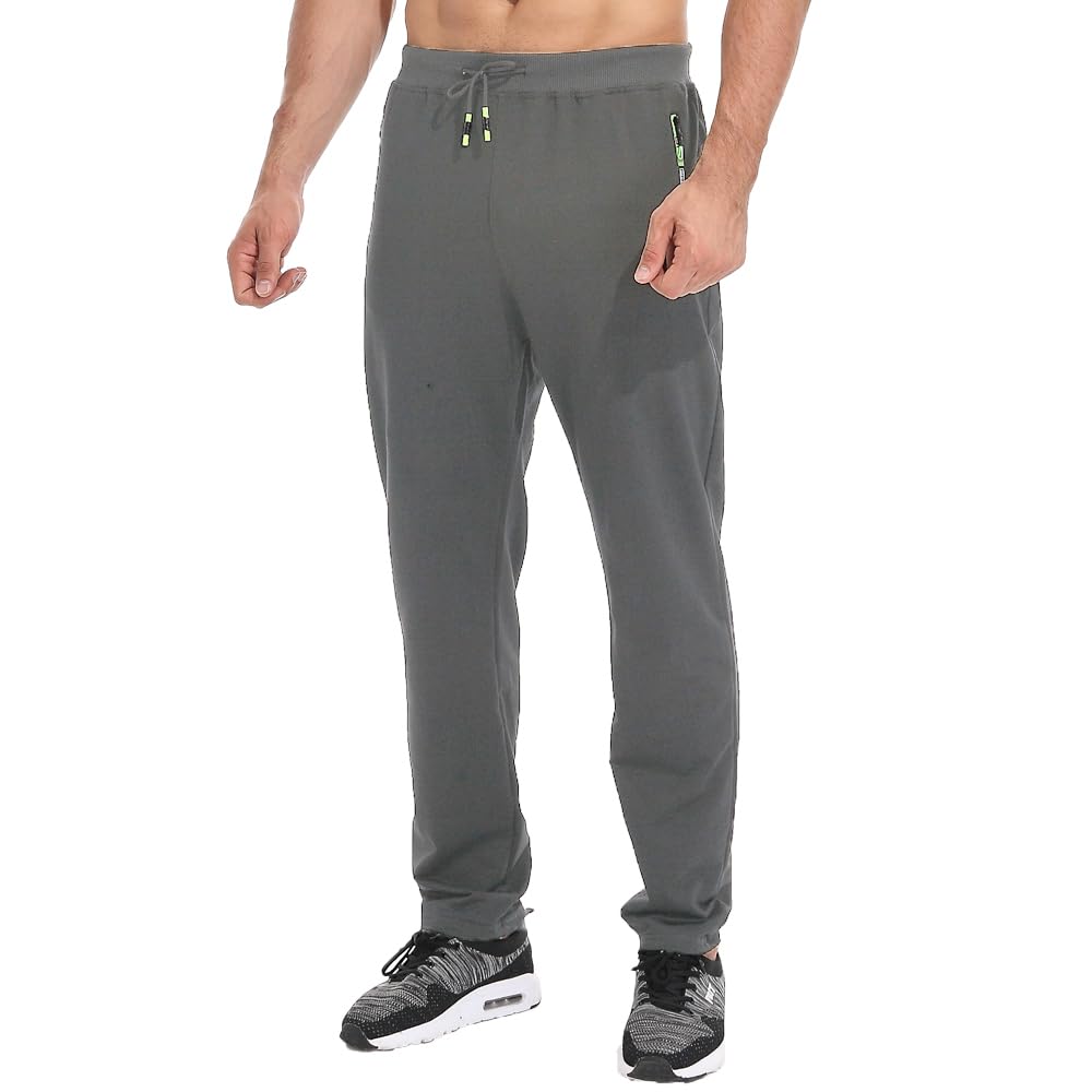 Tansozer Jogging Homme Pantalons de Survêtement Hommes Coton avec Poches Zippées