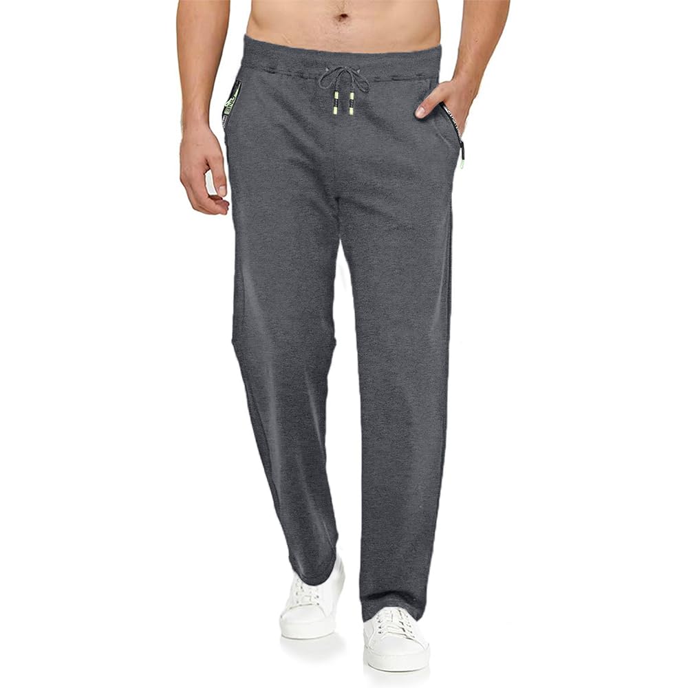 Tansozer Jogging Homme Pantalons de Survêtement Hommes Coton avec Poches Zippées