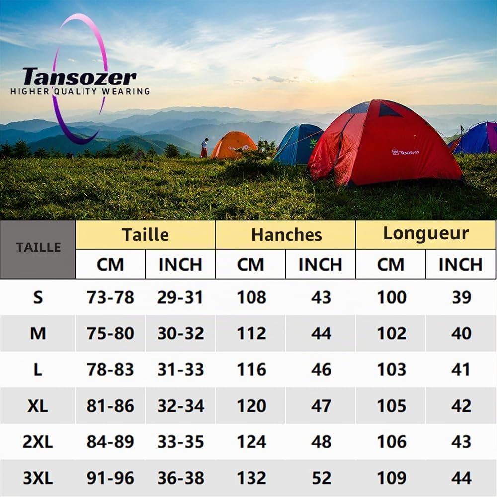 Tansozer Jogging Homme Pantalons de Survêtement Hommes Coton avec Poches Zippées