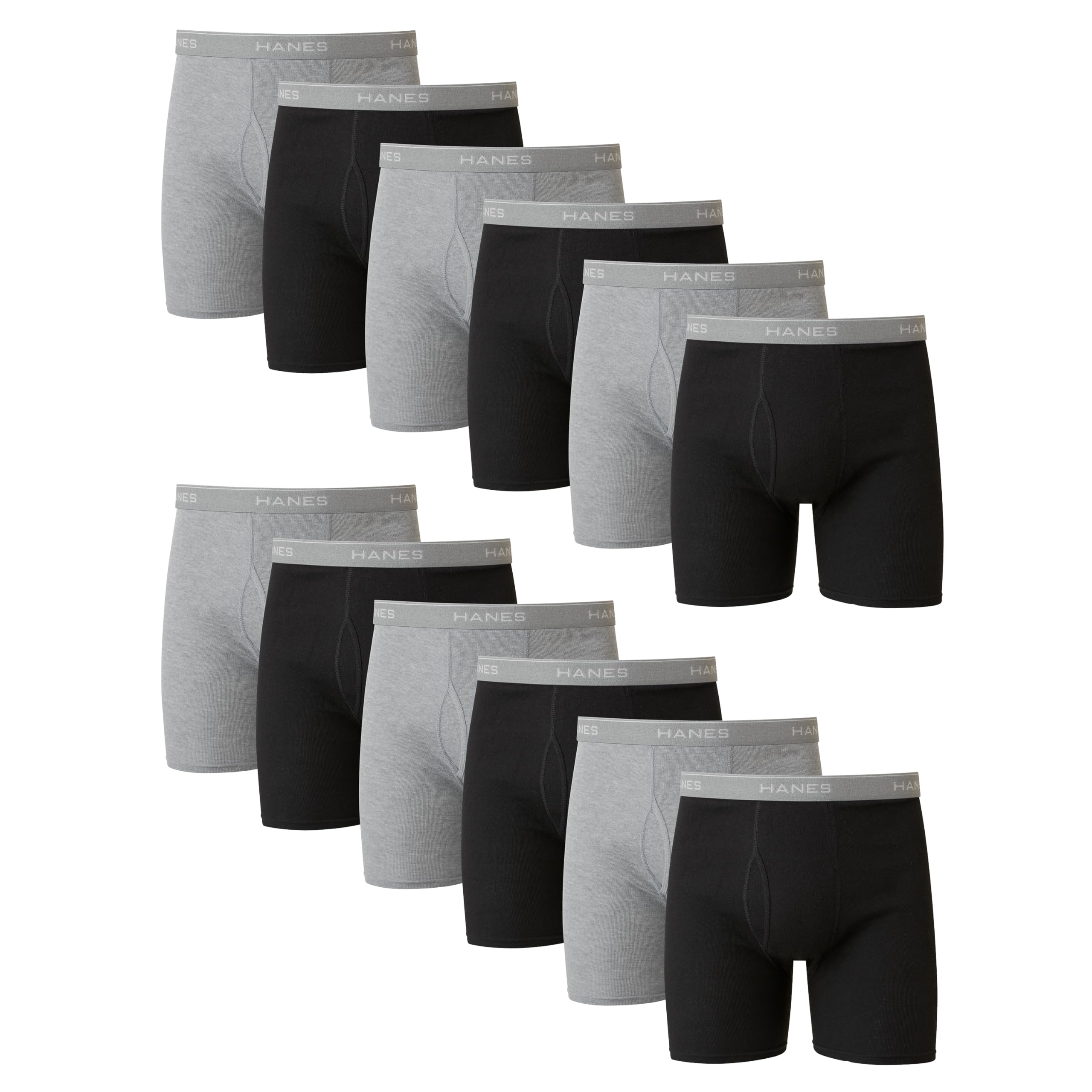 Lot Boxers Homme Hanes – Coton 100% Doux & Respirant