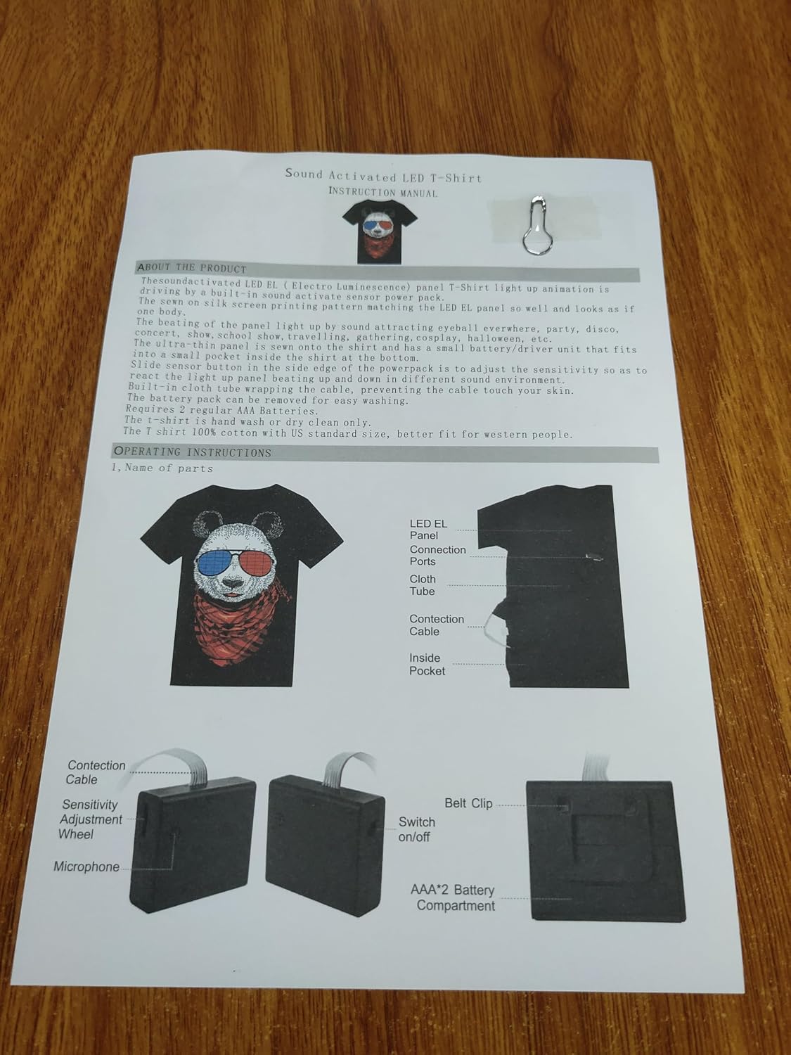 SOOOEC LED Light Up Sound T-Shirt for Party Hiphop Halloween Cosplay Birthday Gift