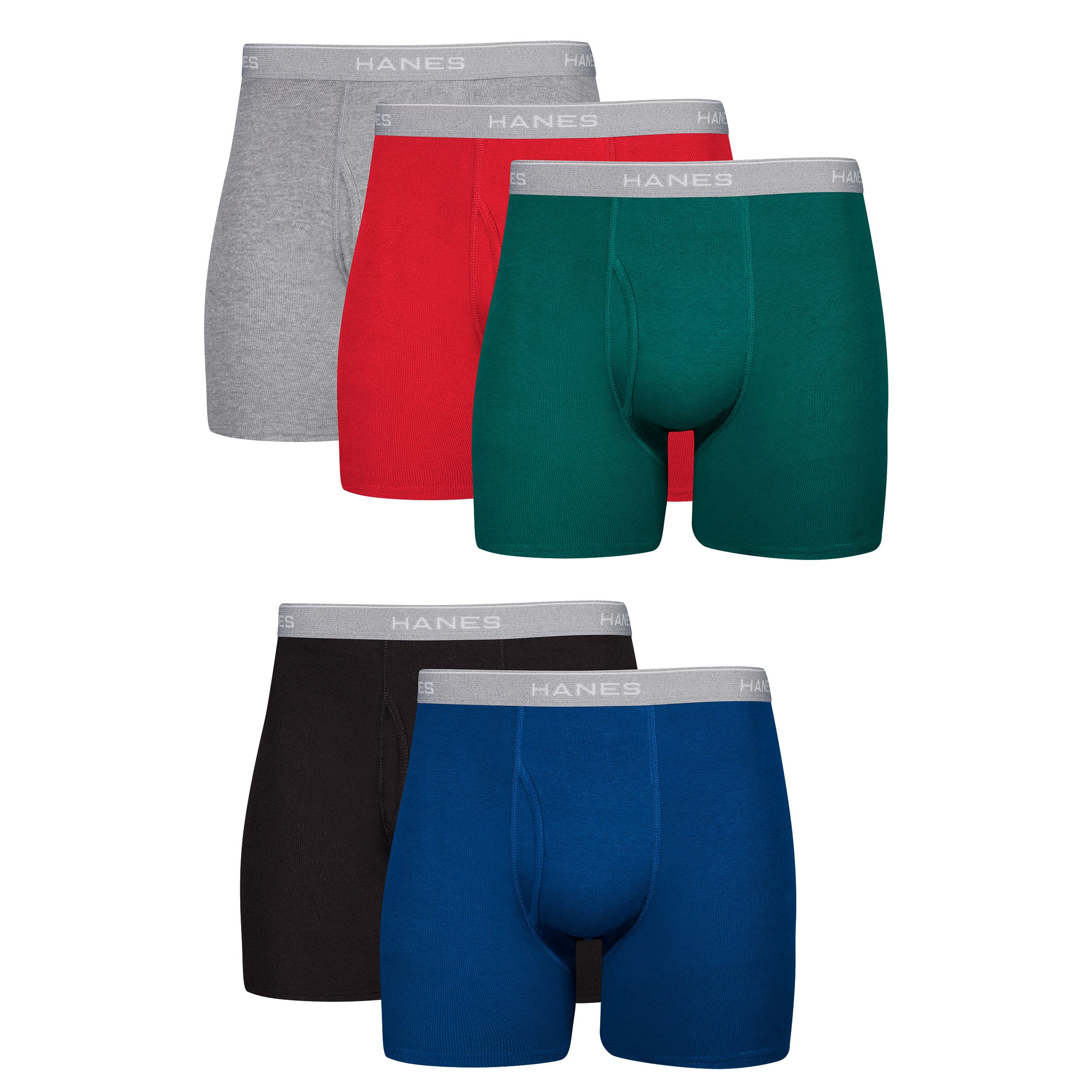 Lot Boxers Homme Hanes – Coton 100% Doux & Respirant