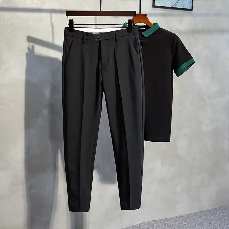 Pantalon Slim Fit Homme – Coupe Cintrée Longueur Cheville
