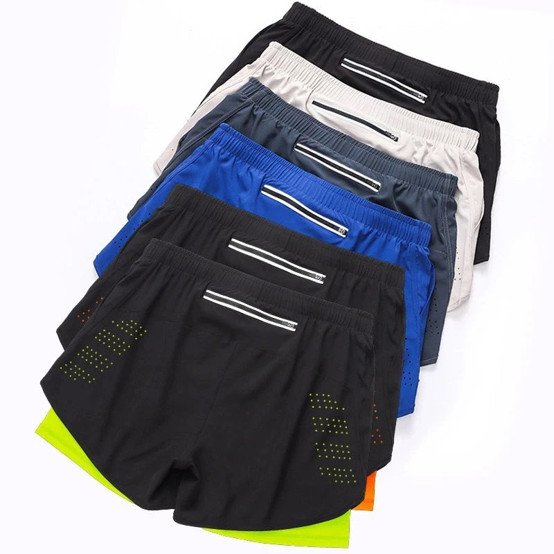 Short de Sport Homme – Séchage Rapide, Noir