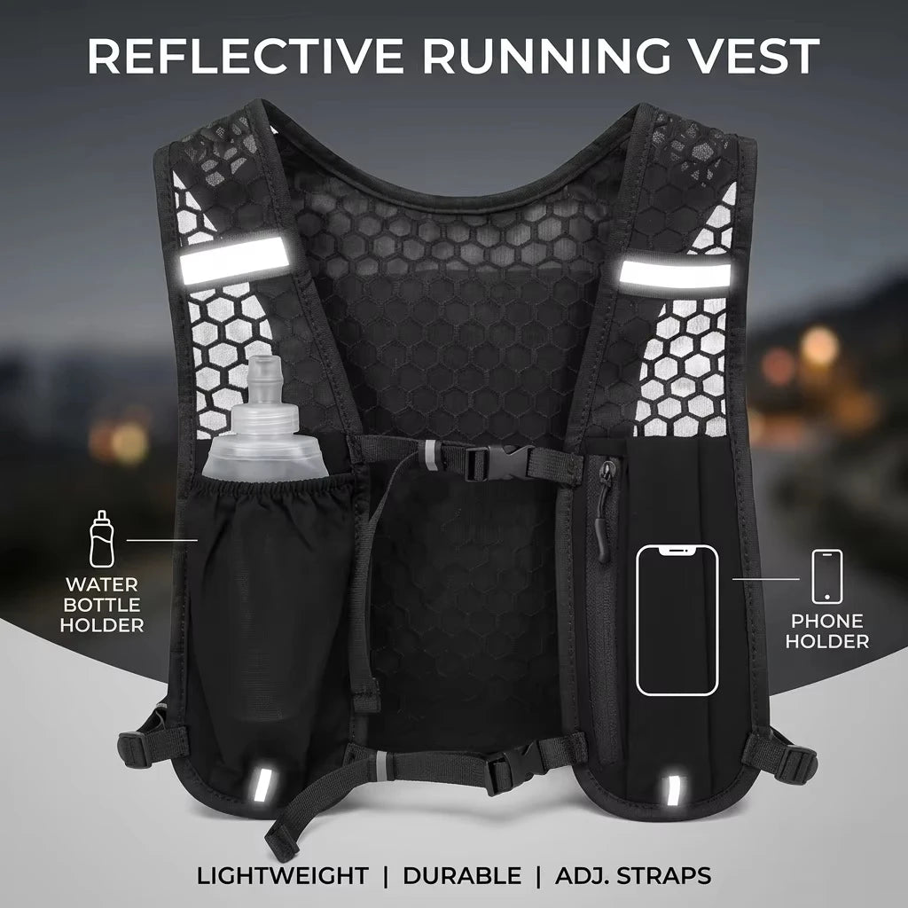 Gilet d'Hydratation Running – Léger, Réfléchissant & Pliable