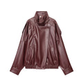 Veste Faux Cuir Femme – Oversize, Style Streetwear Automne-Hiver