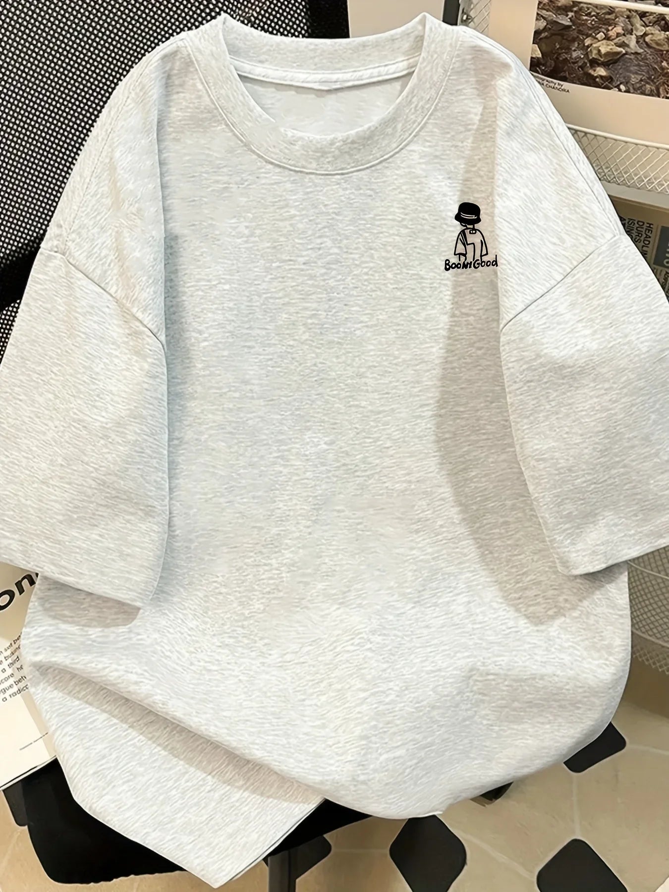 T-shirt décontracté pour homme 100% coton, confortable, à manches courtes, style streetwear tendance, imprimé, pour l'été, t-shirt pour couple