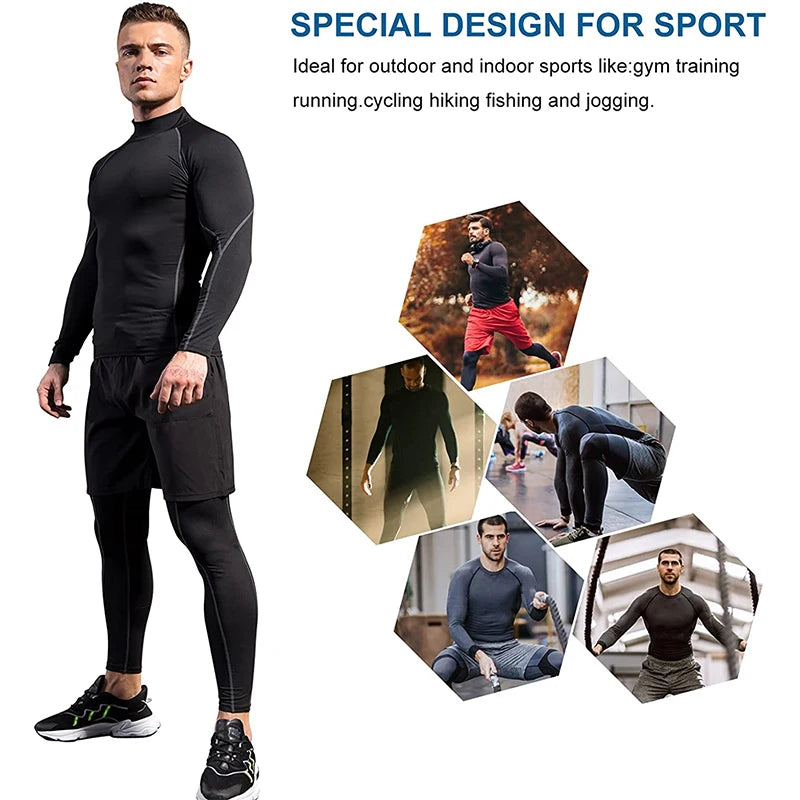 T-shirt Sport Compression Manches Longues – Séchage Rapide