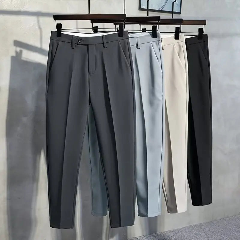 Pantalon Slim Fit Homme – Coupe Cintrée Longueur Cheville