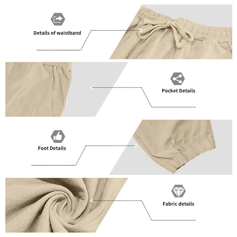 Ensemble américain en lin ample pour hommes, chemise hawaïenne fine Henry, pantalon à manches longues, pour les déplacements domicile, automne