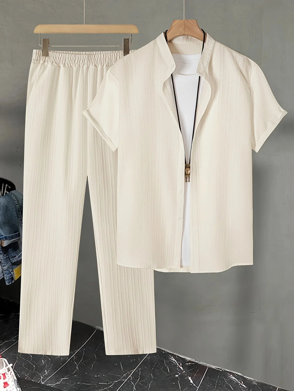 Costume d'Été Blanc Homme – Ensemble Deux Pièces Voyage & Style