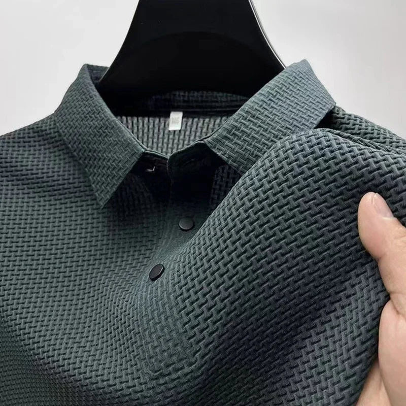 Polo Décontracté Homme – Tissu Texturé Respirant