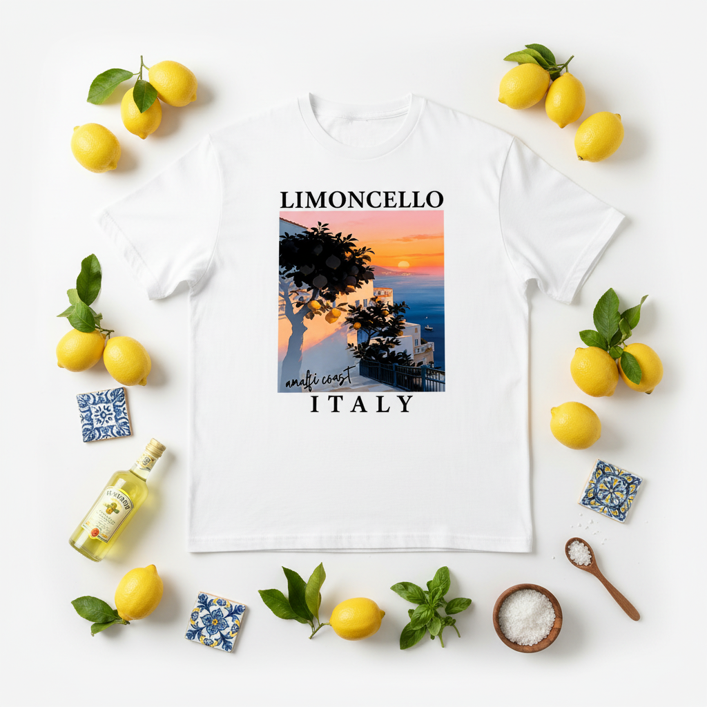 T-shirt flat lay